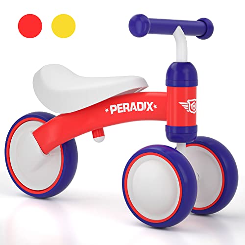 Peradix Bicicleta Niño, Adecuado para Niños de 10 Meses,1 Año y 2 Años, Correpasillos Bebe, Juguetes Bebes Triciclos, Bici Sin Pedales para los Niña y Niño, Original Bebes y Niños (Rojo)