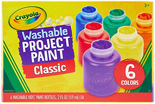 CRAYOLA - Pintura Lavable para niños (6 Botes)