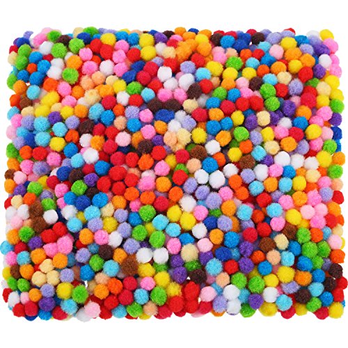 2000 Piezas 6 mm de Pompones para Manualidades, Materiales de Gustos y DIY Decoraciones de Artesanía Creativa (Multicolor)